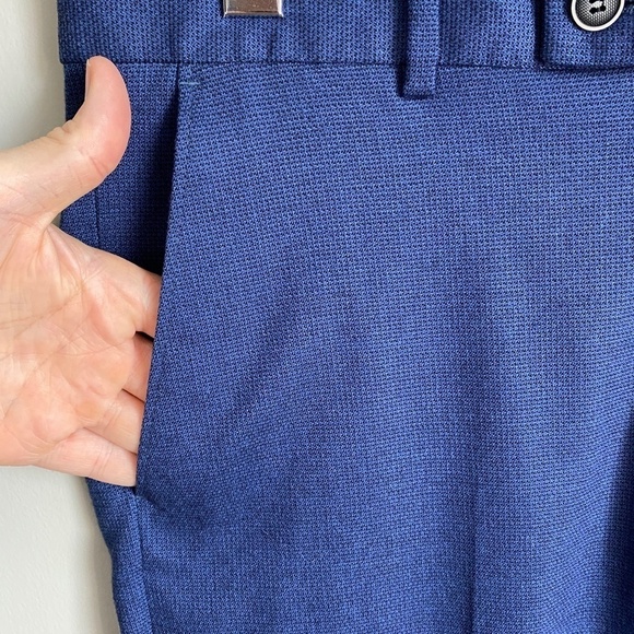 Lloyd & Jefferson London Men's Blue Lightweight‎ Straight Leg Dress Pants - Picture 3 of 12